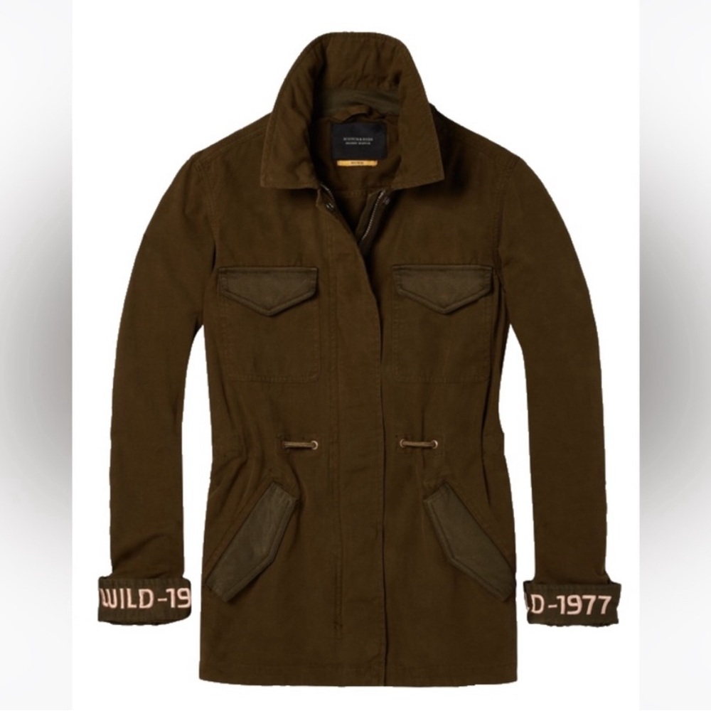 Scotch & Soda Olive Green Utility Jacket
